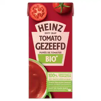 PLUS Heinz Tomato gezeefd bio aanbieding