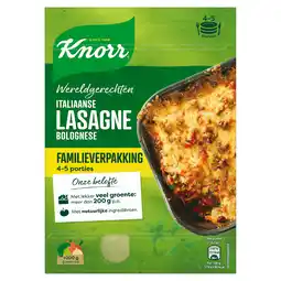 PLUS Knorr Wereldgerecht Lasagne Bolognese XXL aanbieding