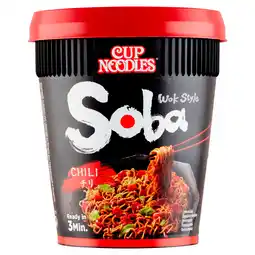 PLUS Nissin Soba cup Chili noodles aanbieding