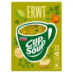 PLUS Unox Cup-a-Soup Erwten aanbieding