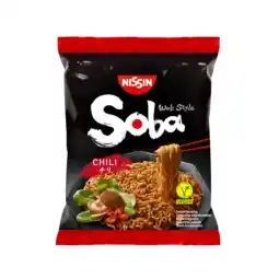 PLUS Nissin Soba noodles chili aanbieding