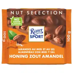 PLUS Ritter Sport Honing Zout Amandel aanbieding
