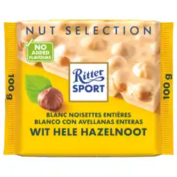 PLUS Ritter Sport Wit hele hazelnoot aanbieding