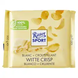 PLUS Ritter Sport Chocoladereep Witte Crisp aanbieding