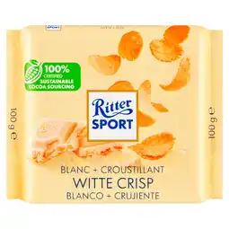 PLUS Ritter Sport Chocoladereep Witte Crisp aanbieding