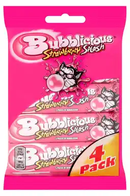 PLUS Bubblicious Strawberry 4-pack aanbieding
