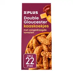 PLUS PLUS Kaaskoekjes zongedroogde tomaat aanbieding