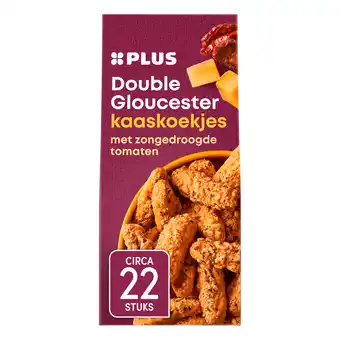 PLUS PLUS Kaaskoekjes zongedroogde tomaat aanbieding