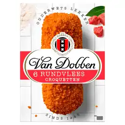 PLUS Van Dobben Rundvleescroquetten 6 stuks aanbieding