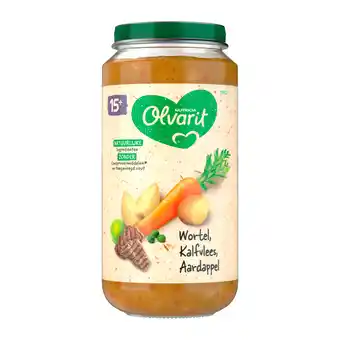 PLUS Olvarit 15+mnd Wortel Kalfsvlees Aardappel aanbieding