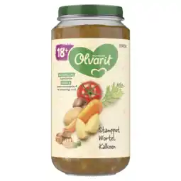PLUS Olvarit 18+mnd Stamppot Wortel Kalkoen aanbieding