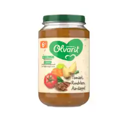 PLUS Olvarit 6+mnd Tomaat Rund Aardappel Wortel aanbieding