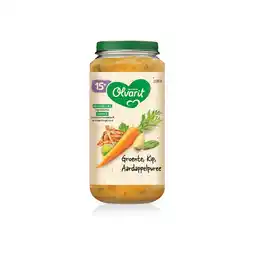 PLUS Olvarit 15m18 groente kip aardappelpuree aanbieding