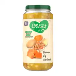 PLUS Olvarit 15+mnd Pompoen Kip Aardappel aanbieding