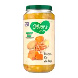 PLUS Olvarit 15+mnd Pompoen Kip Aardappel aanbieding