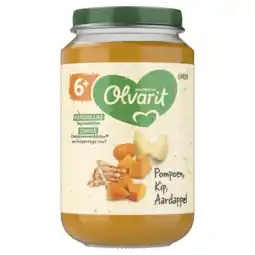 PLUS Olvarit 6+mnd Pompoen Kip Aardappel aanbieding