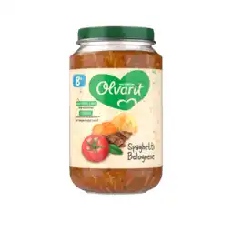 PLUS Olvarit 8+mnd Spaghetti Bolognese aanbieding