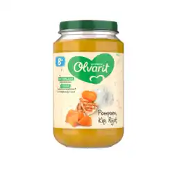 PLUS Olvarit 8+mnd Pompoen Kip Rijst aanbieding