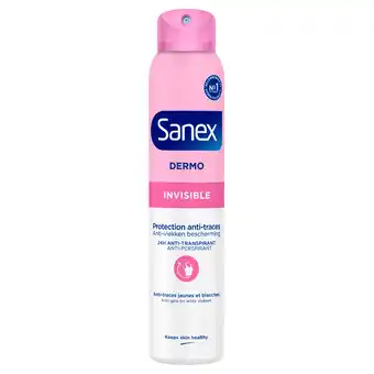 PLUS Sanex Deodorant spray invisible aanbieding