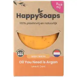 PLUS HappySoaps Arganolie en rozemarijn body bar aanbieding