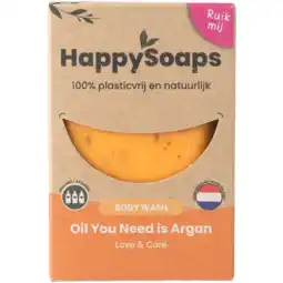 PLUS HappySoaps Arganolie en rozemarijn body bar aanbieding