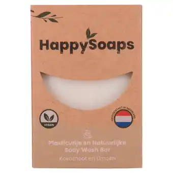 PLUS HappySoaps Kokosnoot en limoen body bar aanbieding