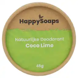 PLUS HappySoaps Kokos en limoen deo aanbieding