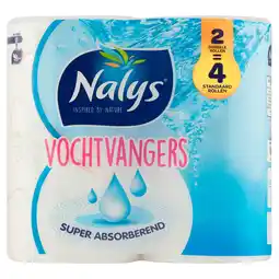 PLUS NALYS Vochtvangers keukenpapier dubbele rol aanbieding