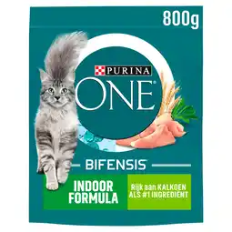 PLUS Purina One Indoor kattenvoer rijk aan kalkoen aanbieding