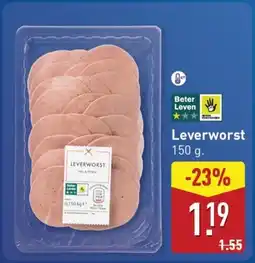 ALDI Leverworst aanbieding