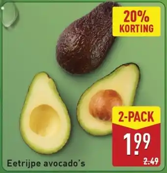 ALDI Eetrijpe avocado's aanbieding