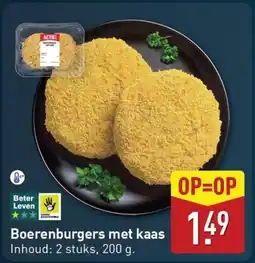 ALDI Boerenburgers met kaas aanbieding