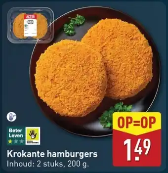 ALDI Krokante hamburgers aanbieding