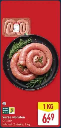 ALDI Verse worsten aanbieding
