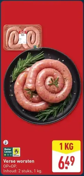 ALDI Verse worsten aanbieding