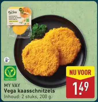 ALDI MY VAY Vega kaasschnitzels aanbieding