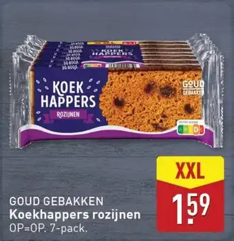 ALDI Goud Gebakken Koekhappers rozijnen aanbieding