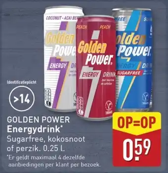 ALDI Golden Power Energydrink aanbieding