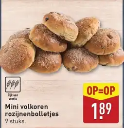 ALDI Mini volkoren rozijnenbolletjes aanbieding