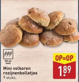 ALDI Mini volkoren rozijnenbolletjes aanbieding
