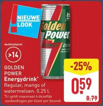ALDI Golden Power Energydrink aanbieding