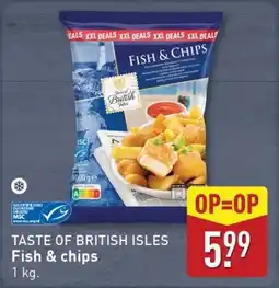 ALDI Taste of British Isles Fish & chips aanbieding