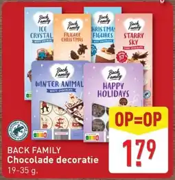 ALDI Back Family Chocolade decoratie aanbieding