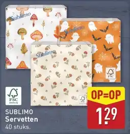 ALDI Sublimo Servetten aanbieding