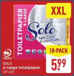 ALDI Solo 4-laags toiletpapier aanbieding