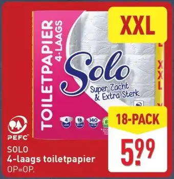 ALDI Solo 4-laags toiletpapier aanbieding