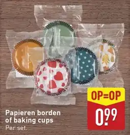 ALDI Papieren borden of baking cups aanbieding
