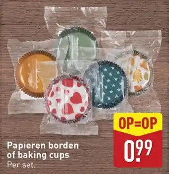 ALDI Papieren borden of baking cups aanbieding