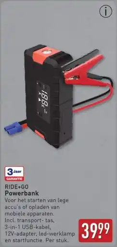 ALDI Ride+go Powerbank aanbieding