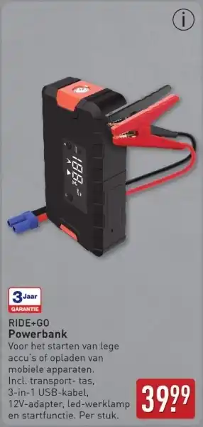 ALDI Ride+go Powerbank aanbieding